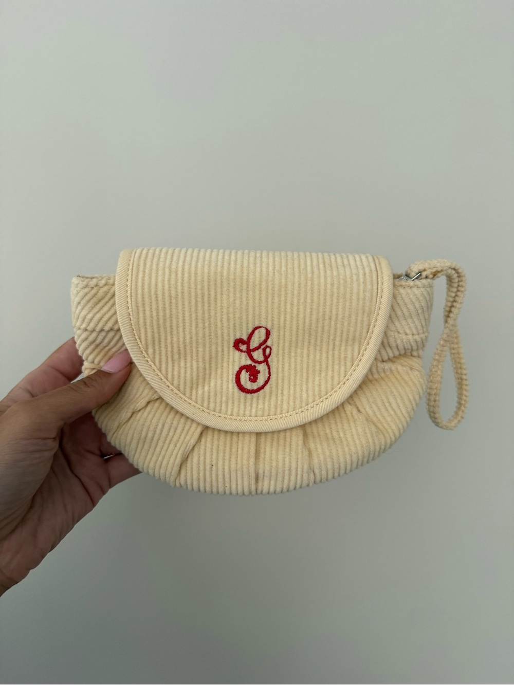 GANNI CORDUROY KIOSK CLUTCH